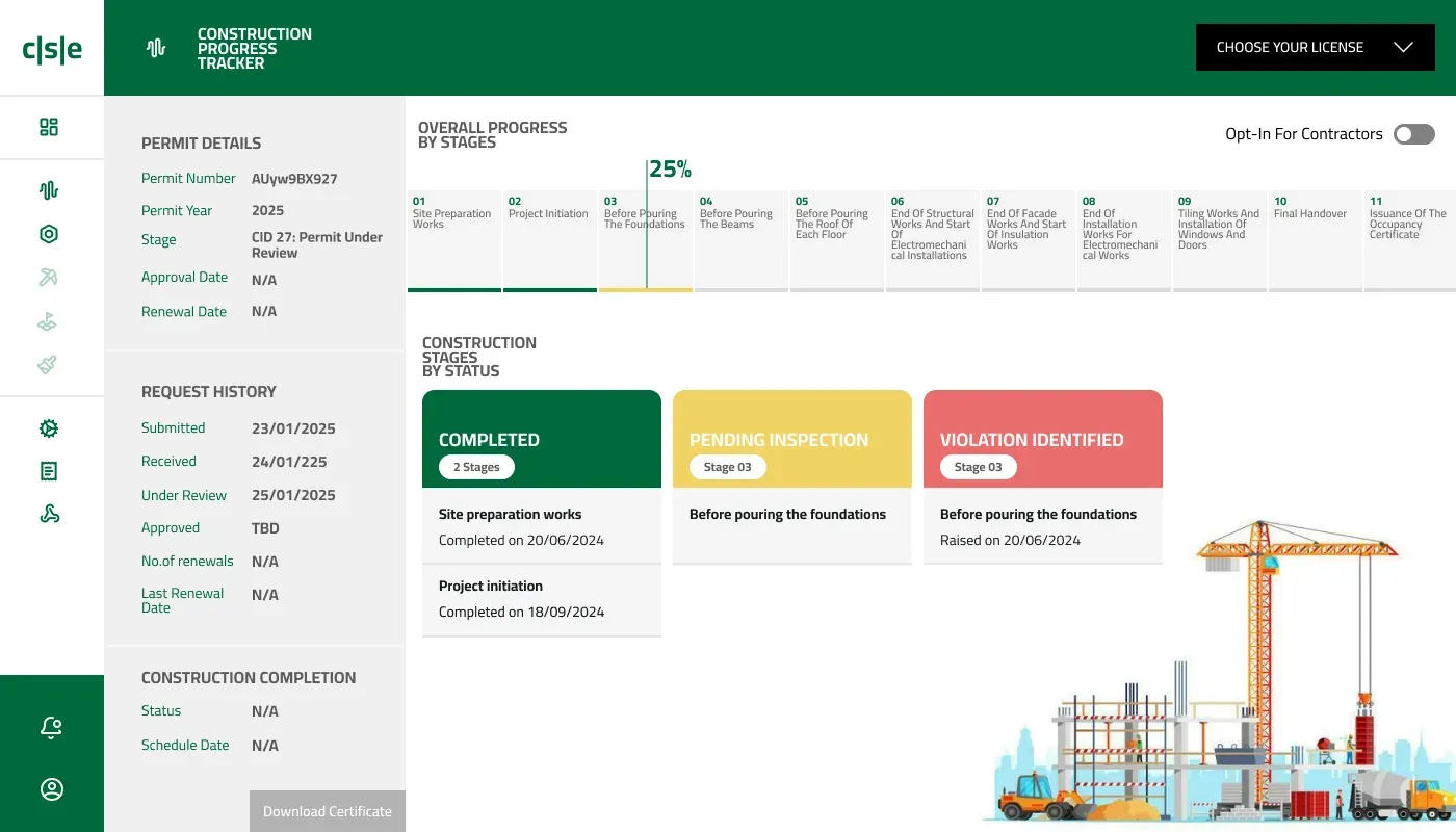 A comprehensive platform for the construction industry that streamlines project management, permit management, and real-time tracking of construction site progress, inspections, and quality issues.
